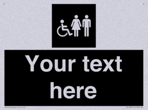 Custom information: black panel disabled female and male